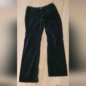 Vintage Y2K Loft Black Velvet Boot-cut Jeans, Size 10.